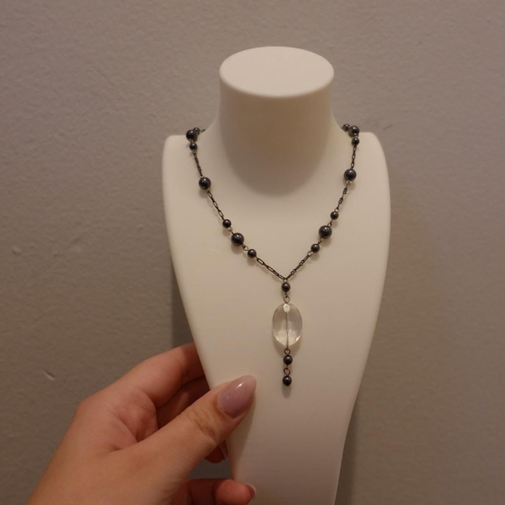 Y-Drop Beaded Necklace